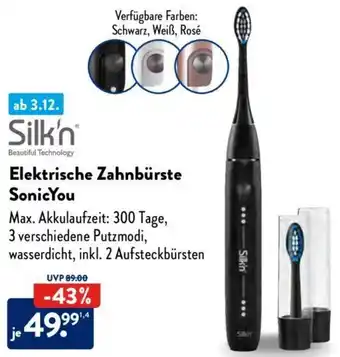 Aldi Süd Silk'n Elektrische Zahnbürste Sonic You Angebot