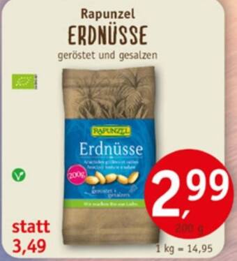 Erdkorn Biomarkt Rapunzel ERDNÜSSE 200g Angebot