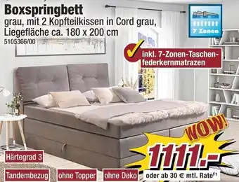 Poco 7 Zonen Boxspringbett Angebot