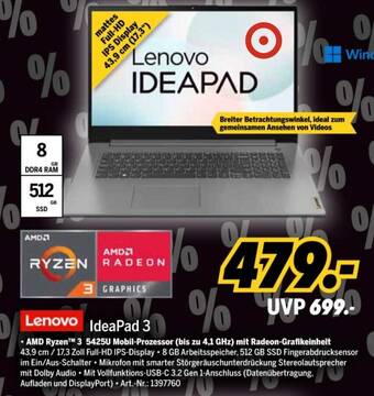 MEDIMAX Lenovo IdeaPad 3 Angebot