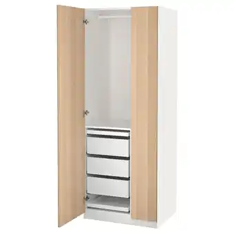 IKEA Pax / forsand schrankkombination, weiß/eicheneff wlas, 75x60x201 cm Angebot