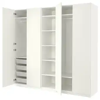 IKEA Pax / forsand kleiderschrank, weiß/weiß, 250x60x236 cm Angebot