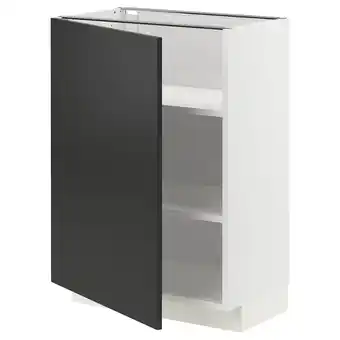 IKEA Metod unterschrank mit böden, weiß/nickebo matt anthrazit, 60x37 cm Angebot