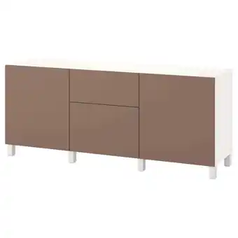 IKEA Bestå aufbewahrung mit schubladen, weiß lappviken/stubbarp/hell graubraun, 180x42x74 cm Angebot