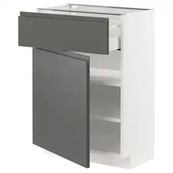 IKEA Metod / maximera unterschrank mit schublade/tür, weiß/voxtorp dunkelgrau, 60x37 cm Angebot