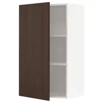 IKEA Metod wandschrank mit böden, weiß/sinarp braun, 60x100 cm Angebot