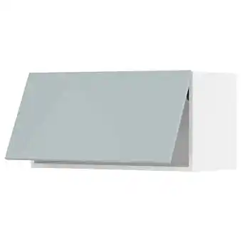 IKEA Metod wandschrank horiz. m drucksystem, weiß/kallarp hell graublau, 80x40 cm Angebot