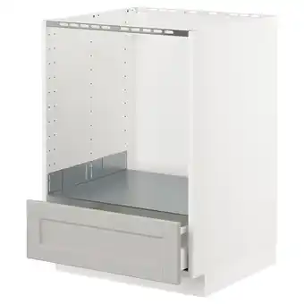 IKEA Metod unterschrank für ofen mit schubl, weiß/lerhyttan hellgrau, 60x60 cm Angebot