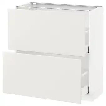 IKEA Metod unterschrank mit 2 schubladen, weiß/veddinge weiß, 80x37 cm Angebot