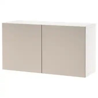 IKEA Bestå schrankkombination für wandmontage, weiß lappviken/hellgrau/beige, 120x42x64 cm Angebot