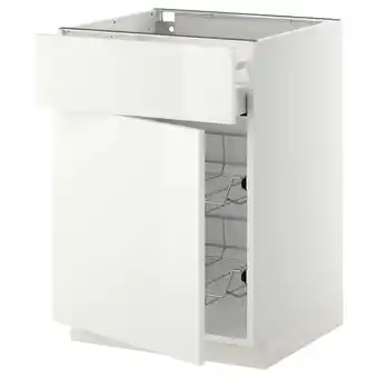 IKEA Metod / maximera unterschrank mit drahtkorb/tür, weiß/ringhult weiß, 60x60 cm Angebot