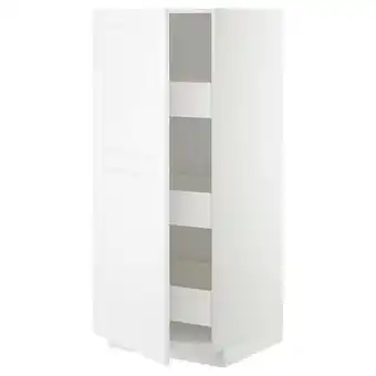 IKEA Metod / maximera hochschrank m schubladen, weiß/axstad matt weiß, 60x60x140 cm Angebot