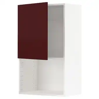 IKEA Metod wandschrank für mikrowellenherd, weiß kallarp/hochglanz dunkel rotbraun, 60x100 cm Angebot