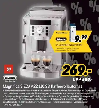 MEDIMAX DeLonghi Kaffeevollautomat Magnifica S ECAM22.110.SB Angebot