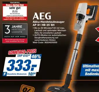 expert Techno Land AEG Akku-Handstaubsauger AP 81 HB 25 SH Angebot