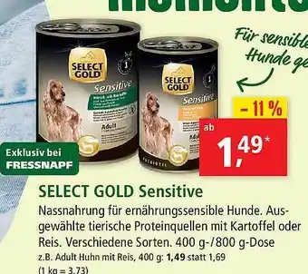 Fressnapf Select Gold Sensitive Angebot