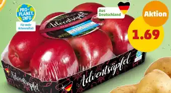 PENNY Deutsche rote Adventsäpfel 1 kg Schale Angebot