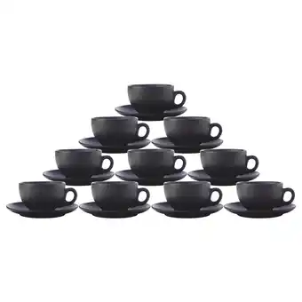 Netto Marken-Discount Maxwell & williams kaffeetassen mit untertassen caviar black 250 ml 10er set Angebot