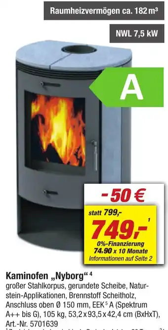 toom Baumarkt Kaminofen ,,Nyborg" Angebot