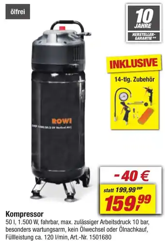 toom Baumarkt Kompressor Angebot