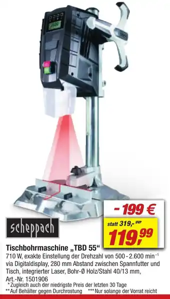 toom Baumarkt scheppach Tischbohrmaschine ,,TBD 55" Angebot