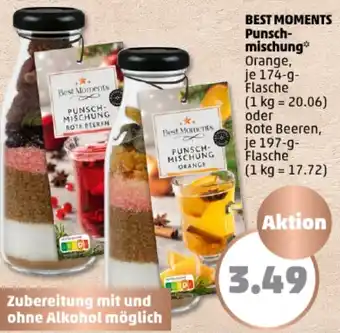 PENNY BEST MOMENTS Punschmischung 174 g/197 g Flasche Angebot