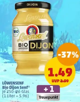 PENNY LÖWENSENF Bio Dijon Senf 250 ml Glas Angebot