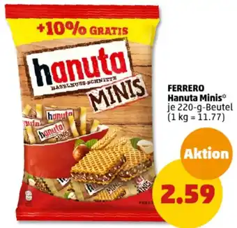 PENNY FERRERO Hanuta Minis 220 g Beutel Angebot