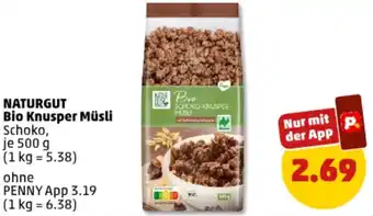 PENNY NATURGUT Bio Knusper Müsli 500 g Angebot