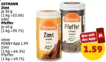 PENNY OSTMANN Zimt 30 g oder Pfeffer 40 g Angebot