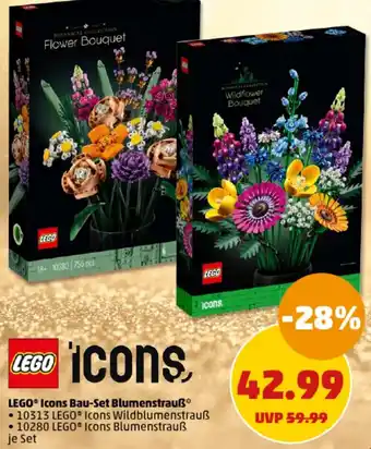 PENNY LEGO Icons Bau-Set Blumenstrauß Angebot