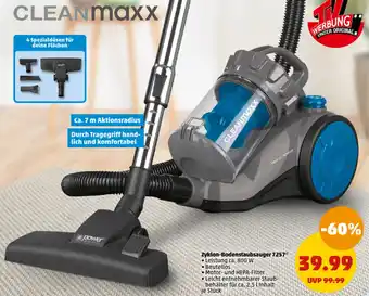 PENNY Cleanmaxx Zyklon-Bodenstaubsauger 7257 Angebot