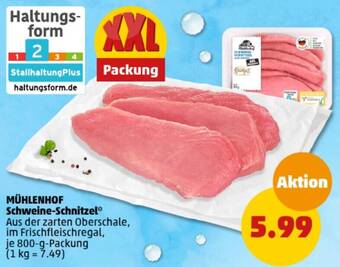 PENNY MÜHLENHOF Schweine-Schnitzel 800 g Packung Angebot