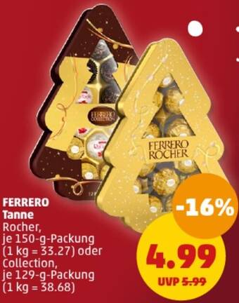 PENNY FERRERO Tanne 150/129 g Packung Angebot