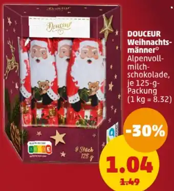 PENNY DOUCEUR Weihnachtsmänner 125 g Packung Angebot