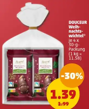 PENNY DOUCEUR Weihnachtswichtel 4x30 g Packung Angebot