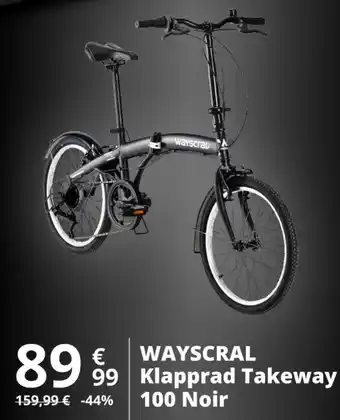 A.T.U. WAYSCRAL Klapprad Takeway 100 Noir Angebot