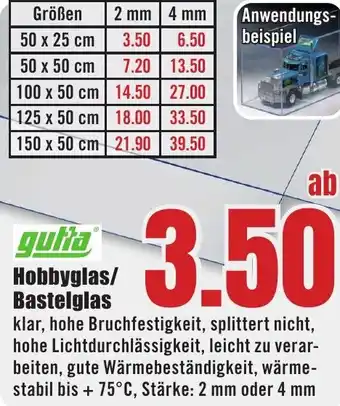 B1 Discount Baumarkt gutta Hobbyglas/ Bastelglas Angebot