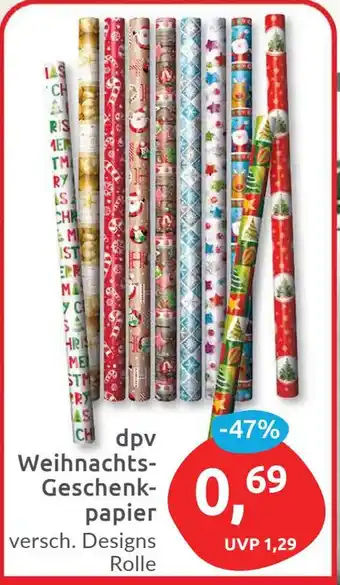 Budni dpv Weihnachts-Geschenkpapier Angebot