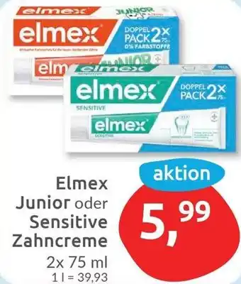 Budni Elmex Junior oder Sensitive Zahncreme 2x 75 ml Angebot