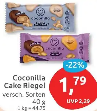 Budni Coconilla Cake Riegel 40 g Angebot