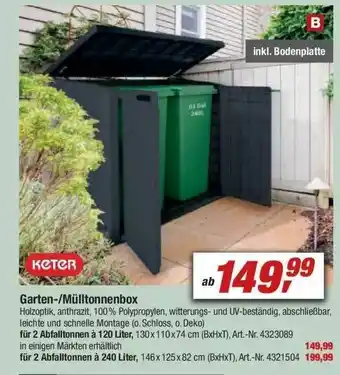 toom Baumarkt Garten--mülltonnenbox Angebot