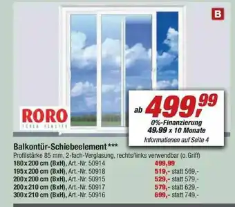 toom Baumarkt Balkontür-schiebeelement Angebot