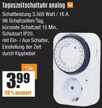 V Baumarkt Tageszeitschaltuhr analog Angebot