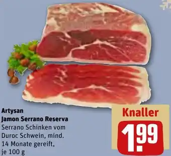 REWE Artysan Jamon Serrano Reserva 100 g Angebot
