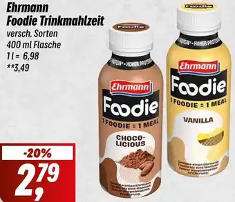 Simmel Ehrmann Foodie Trinkmahlzeit 400 ml Flasche Angebot