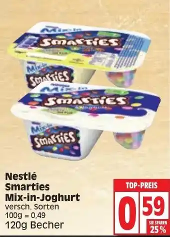 Edeka Nestle Smarties Mix-in-Joghurt Angebot