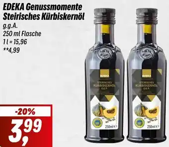 Simmel EDEKA Genussmomente Steirisches Kürbiskernöl 250 ml Flasche Angebot