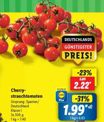 Lidl Cherrystrauchtomaten 300 g Angebot