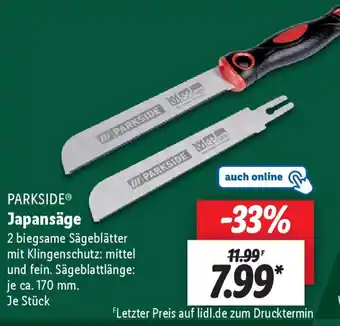 Lidl PARKSIDE Japansäge Angebot